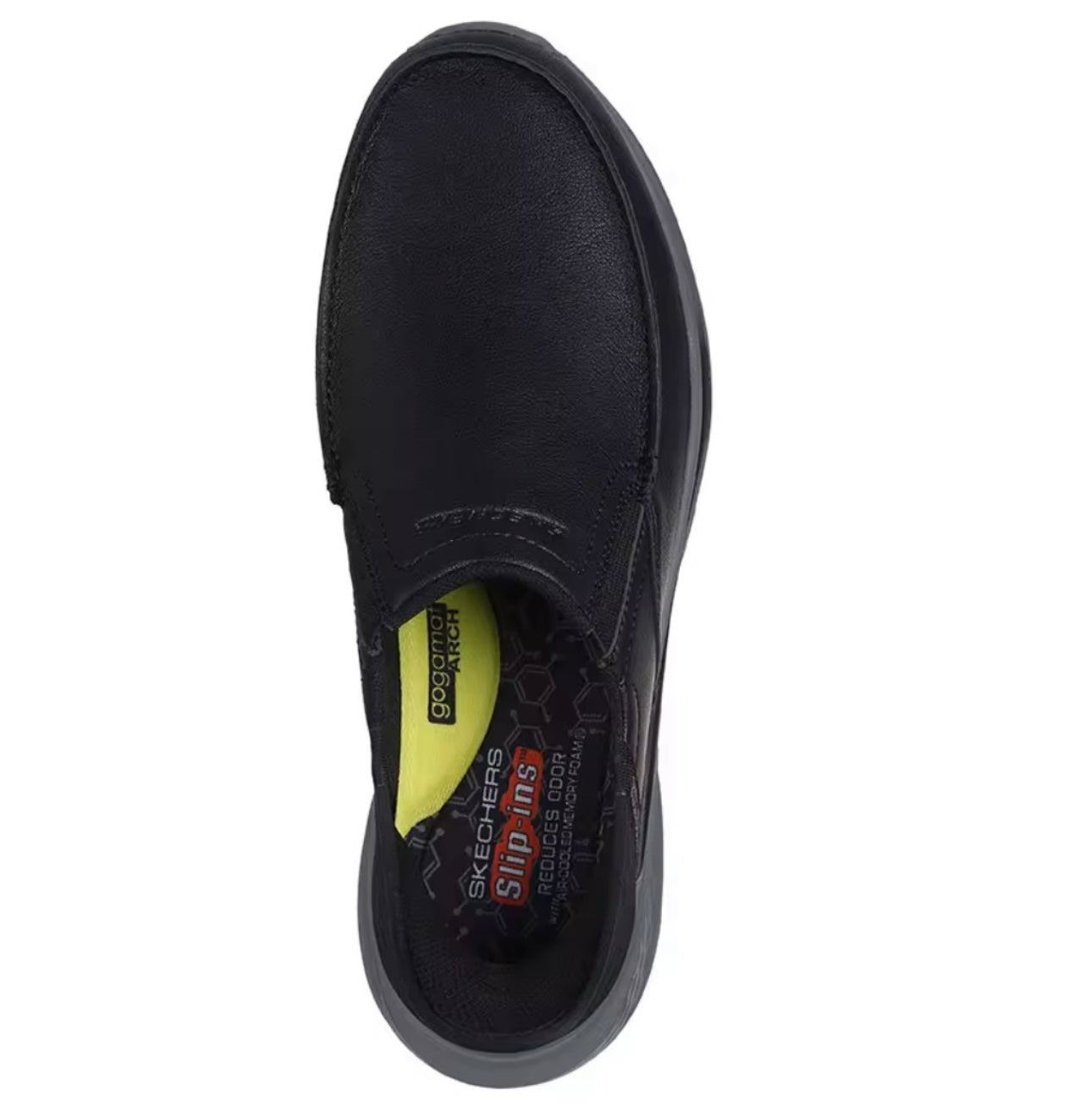 Skechers  Men’s Leather- Slip ins Hands Free- Air-Cooled Memory Foam