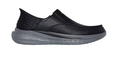 Skechers  Men’s Leather- Slip ins Hands Free- Air-Cooled Memory Foam
